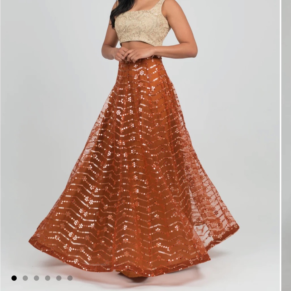 The Saree Room - Orange Jazz Skirt